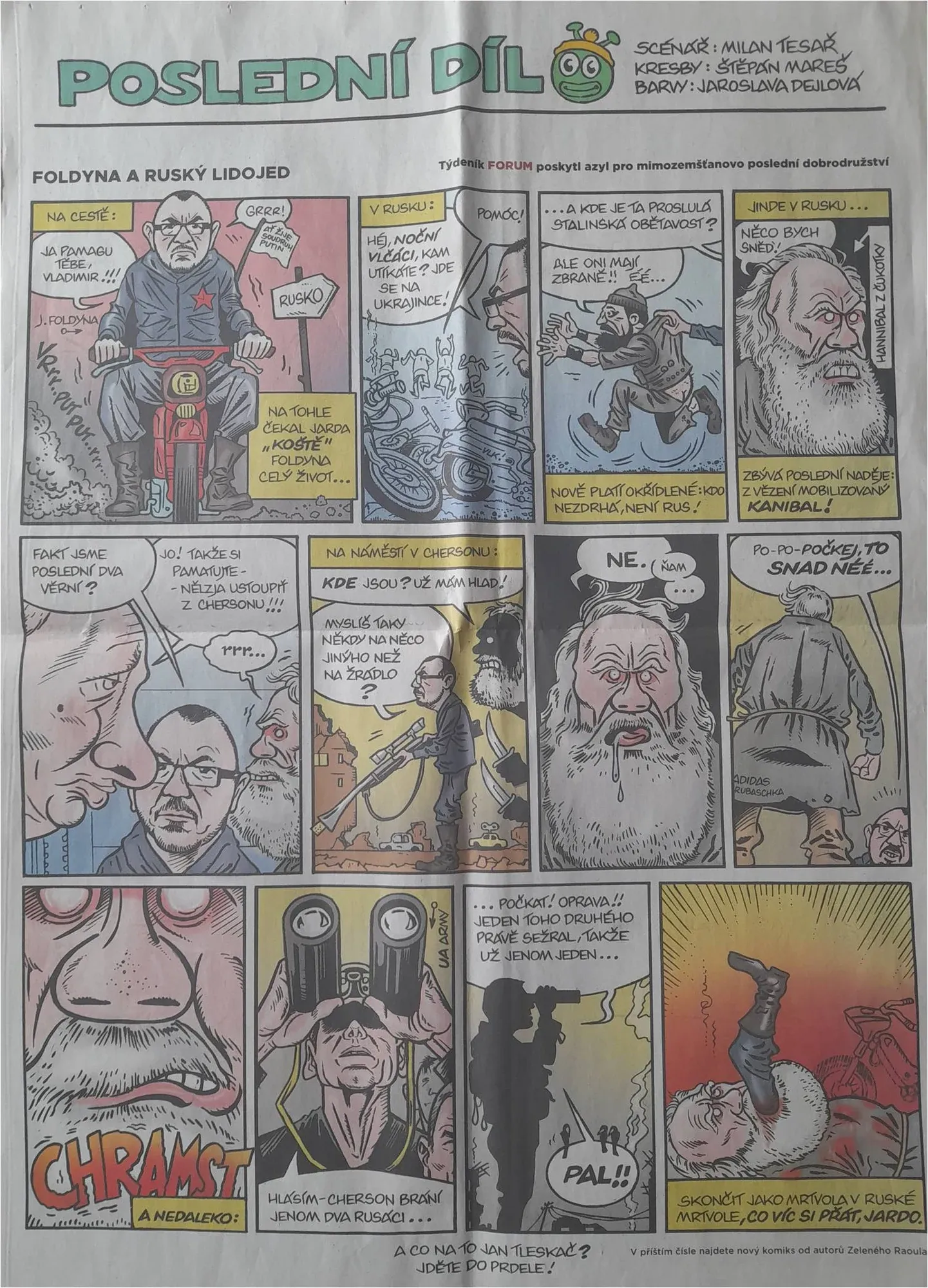 Zelený Raoul 1422 — Poslední díl - noviny